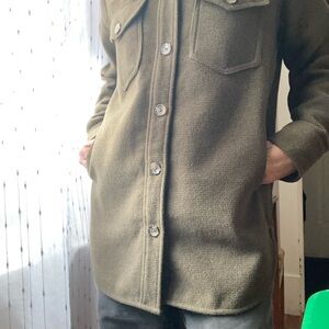 Oak and Ivy light shirt jacket. Oversized XS. Moss khaki green.